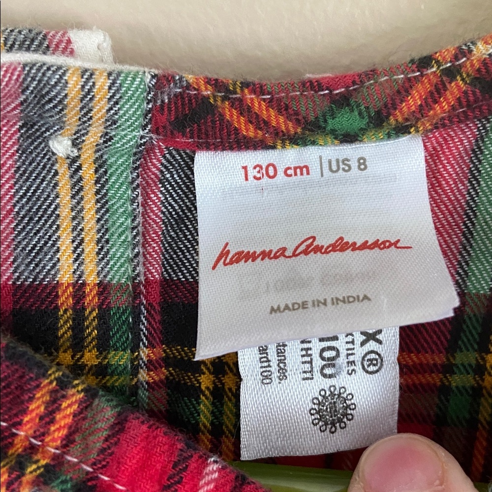 Hanna Andersson- Print Flannel Dress in Family Holiday Plaid - Picture 6 of 7